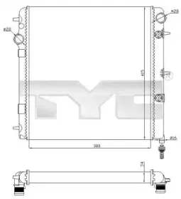 705-0071-R TYC Радиатор, охлаждение двигателя 705-0071-R TYC Радиатор, охлаждение двигателя