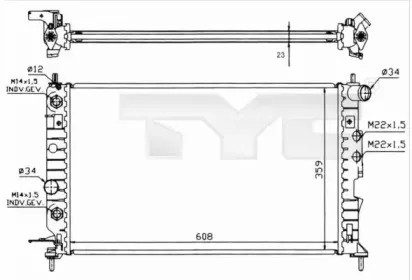 725-0004-R TYC Радиатор, охлаждение двигателя 725-0004-R TYC Радиатор, охлаждение двигателя