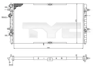 731-0002 TYC Радиатор, охлаждение двигателя 731-0002 TYC Радиатор, охлаждение двигателя