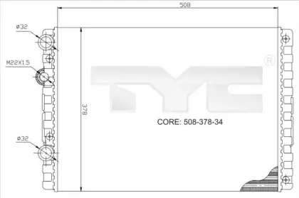 737-0024 TYC Радиатор, охлаждение двигателя 737-0024 TYC Радиатор, охлаждение двигателя