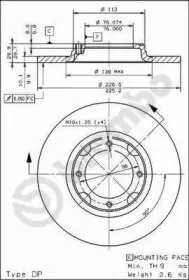 08.4414.10 BREMBO Тормозной диск 08.4414.10 BREMBO Тормозной диск