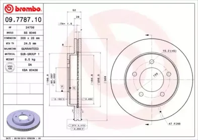 09778710 BREMBO Тормозной диск 09778710 BREMBO Тормозной диск