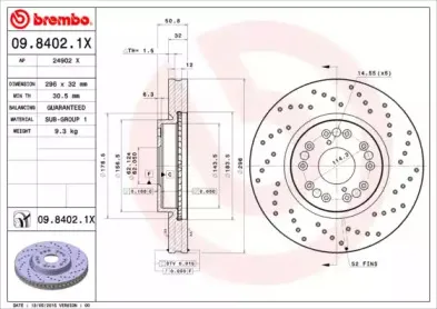09.8402.1X BREMBO Тормозной диск 09.8402.1X BREMBO Тормозной диск