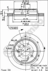 09.9127.10 BREMBO Тормозной диск 09.9127.10 BREMBO Тормозной диск