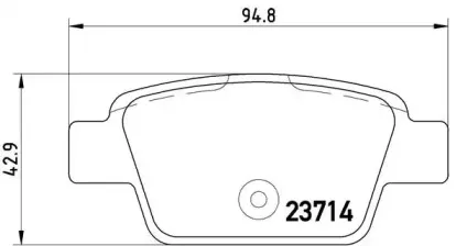 P 23 080 BREMBO Комплект тормозных колодок, дисковый тормоз P 23 080 BREMBO Комплект тормозных колодок, дисковый тормоз