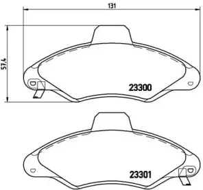 P 24 045 BREMBO Комплект тормозных колодок, дисковый тормоз P 24 045 BREMBO Комплект тормозных колодок, дисковый тормоз