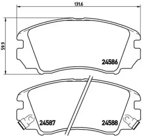 P 30 043 BREMBO Комплект тормозных колодок, дисковый тормоз P 30 043 BREMBO Комплект тормозных колодок, дисковый тормоз