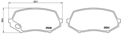 P 54 044 BREMBO Комплект тормозных колодок, дисковый тормоз P 54 044 BREMBO Комплект тормозных колодок, дисковый тормоз