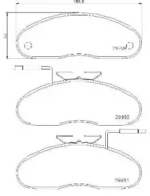 P 56 019 BREMBO Комплект тормозных колодок, дисковый тормоз P 56 019 BREMBO Комплект тормозных колодок, дисковый тормоз