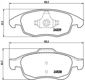 P 61 083 BREMBO Комплект тормозных колодок, дисковый тормоз P 61 083 BREMBO Комплект тормозных колодок, дисковый тормоз