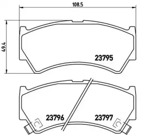 P 79 013 BREMBO Комплект тормозных колодок, дисковый тормоз P 79 013 BREMBO Комплект тормозных колодок, дисковый тормоз