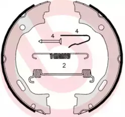 S 50 515 BREMBO Комплект тормозных колодок, стояночная тормозная система S 50 515 BREMBO Комплект тормозных колодок, стояночная тормозная система