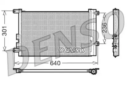 DCN01016 DENSO Конденсатор, кондиционер DCN01016 DENSO Конденсатор, кондиционер