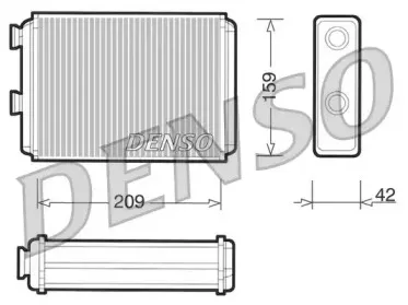 DRR09070 DENSO Теплообменник, отопление салона DRR09070 DENSO Теплообменник, отопление салона