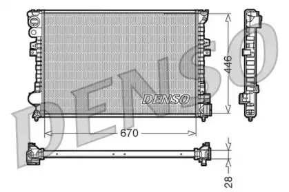 DRM07050 DENSO Радиатор, охлаждение двигателя DRM07050 DENSO Радиатор, охлаждение двигателя