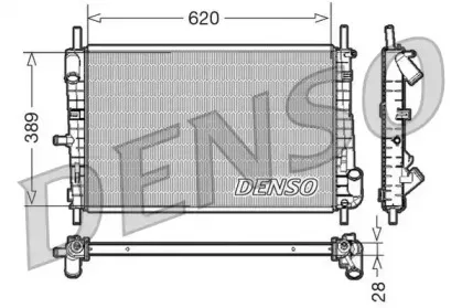 DRM10072 DENSO Радиатор, охлаждение двигателя DRM10072 DENSO Радиатор, охлаждение двигателя