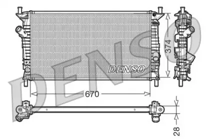 DRM10074 DENSO Радиатор, охлаждение двигателя DRM10074 DENSO Радиатор, охлаждение двигателя