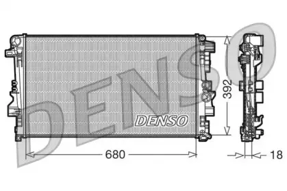 DRM17012 DENSO Радиатор, охлаждение двигателя DRM17012 DENSO Радиатор, охлаждение двигателя