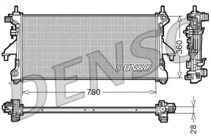 DRM21101 DENSO Радиатор, охлаждение двигателя DRM21101 DENSO Радиатор, охлаждение двигателя