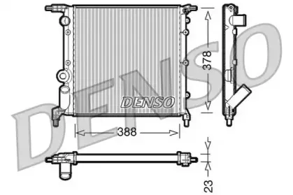 DRM23006 DENSO Радиатор, охлаждение двигателя DRM23006 DENSO Радиатор, охлаждение двигателя