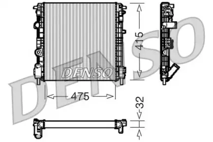 DRM23015 DENSO Радиатор, охлаждение двигателя DRM23015 DENSO Радиатор, охлаждение двигателя