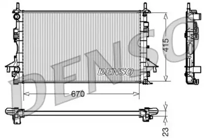 DRM23083 DENSO Радиатор, охлаждение двигателя DRM23083 DENSO Радиатор, охлаждение двигателя