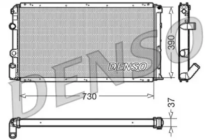 DRM23091 DENSO Радиатор, охлаждение двигателя DRM23091 DENSO Радиатор, охлаждение двигателя