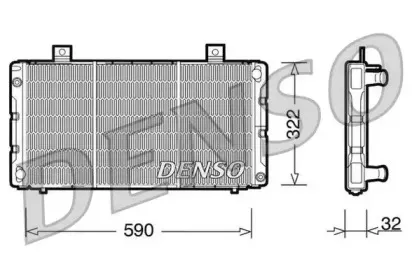DRM25003 DENSO Радиатор, охлаждение двигателя DRM25003 DENSO Радиатор, охлаждение двигателя