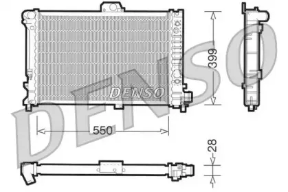 DRM25007 DENSO Радиатор, охлаждение двигателя DRM25007 DENSO Радиатор, охлаждение двигателя