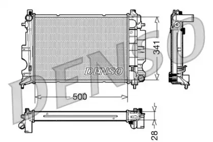 DRM25011 DENSO Радиатор, охлаждение двигателя DRM25011 DENSO Радиатор, охлаждение двигателя