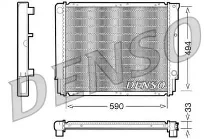 DRM33050 DENSO Радиатор, охлаждение двигателя DRM33050 DENSO Радиатор, охлаждение двигателя