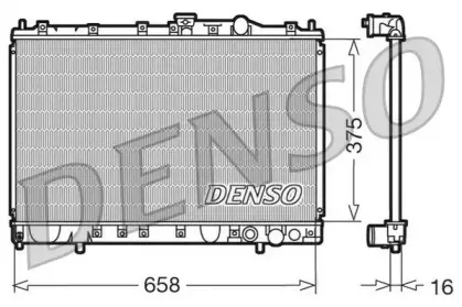 DRM45002 DENSO Радиатор, охлаждение двигателя DRM45002 DENSO Радиатор, охлаждение двигателя