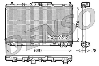 DRM50014 DENSO Радиатор, охлаждение двигателя DRM50014 DENSO Радиатор, охлаждение двигателя