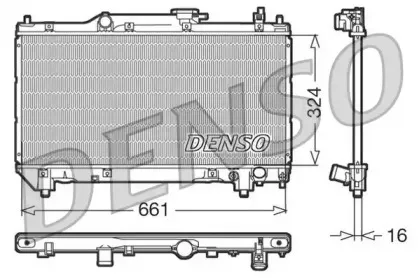 DRM50015 DENSO Радиатор, охлаждение двигателя DRM50015 DENSO Радиатор, охлаждение двигателя
