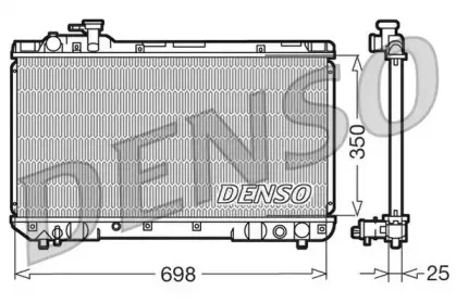 DRM50020 DENSO Радиатор, охлаждение двигателя DRM50020 DENSO Радиатор, охлаждение двигателя