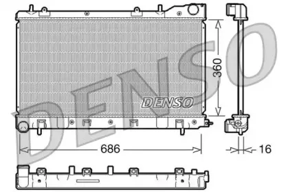 DRM36004 DENSO Радиатор, охлаждение двигателя DRM36004 DENSO Радиатор, охлаждение двигателя