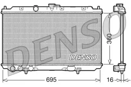 DRM46027 DENSO Радиатор, охлаждение двигателя DRM46027 DENSO Радиатор, охлаждение двигателя