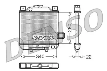 DRM99006 DENSO Радиатор, охлаждение двигателя DRM99006 DENSO Радиатор, охлаждение двигателя