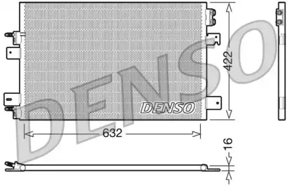 DCN06007 DENSO Конденсатор, кондиционер DCN06007 DENSO Конденсатор, кондиционер