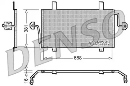 DCN23016 DENSO Конденсатор, кондиционер DCN23016 DENSO Конденсатор, кондиционер