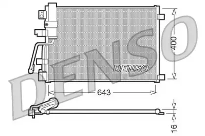 DCN46003 DENSO Конденсатор, кондиционер DCN46003 DENSO Конденсатор, кондиционер