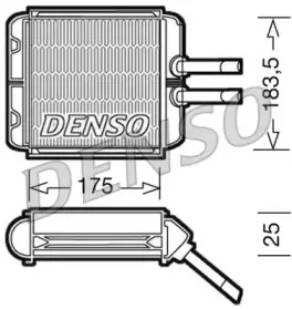 DRR08001 DENSO Теплообменник, отопление салона DRR08001 DENSO Теплообменник, отопление салона