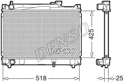 DRM47030 DENSO Радиатор, охлаждение двигателя DRM47030 DENSO Радиатор, охлаждение двигателя