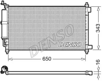 DCN46020 DENSO Конденсатор, кондиционер DCN46020 DENSO Конденсатор, кондиционер