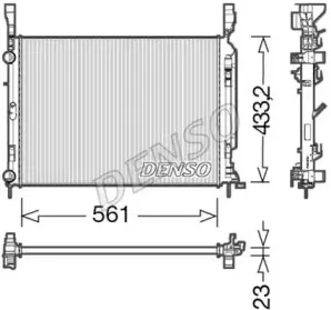 DRM23042 DENSO Радиатор, охлаждение двигателя DRM23042 DENSO Радиатор, охлаждение двигателя