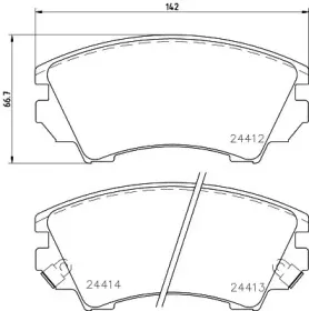 MDB2869 MINTEX Комплект тормозных колодок, дисковый тормоз MDB2869 MINTEX Комплект тормозных колодок, дисковый тормоз