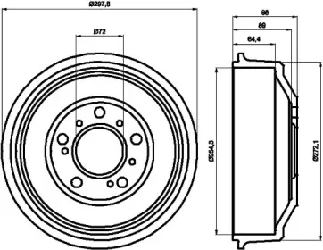 MBD041 MINTEX Тормозной барабан MBD041 MINTEX Тормозной барабан