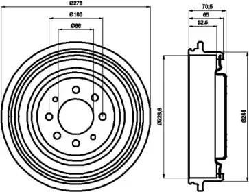 MBD043 MINTEX Тормозной барабан MBD043 MINTEX Тормозной барабан