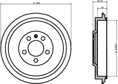 MBD193 MINTEX Тормозной барабан MBD193 MINTEX Тормозной барабан
