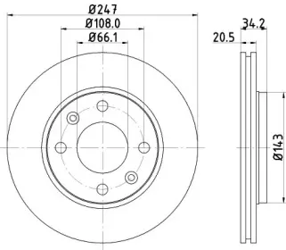MDC532C MINTEX Тормозной диск MDC532C MINTEX Тормозной диск